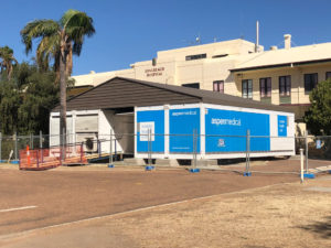 Aspen Medical's modular mobile health unit at Longreach Hospital